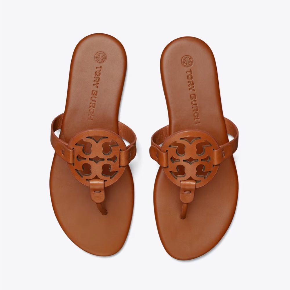 Tory Burch MILLER SOFT SANDAL in Bourbon Miele